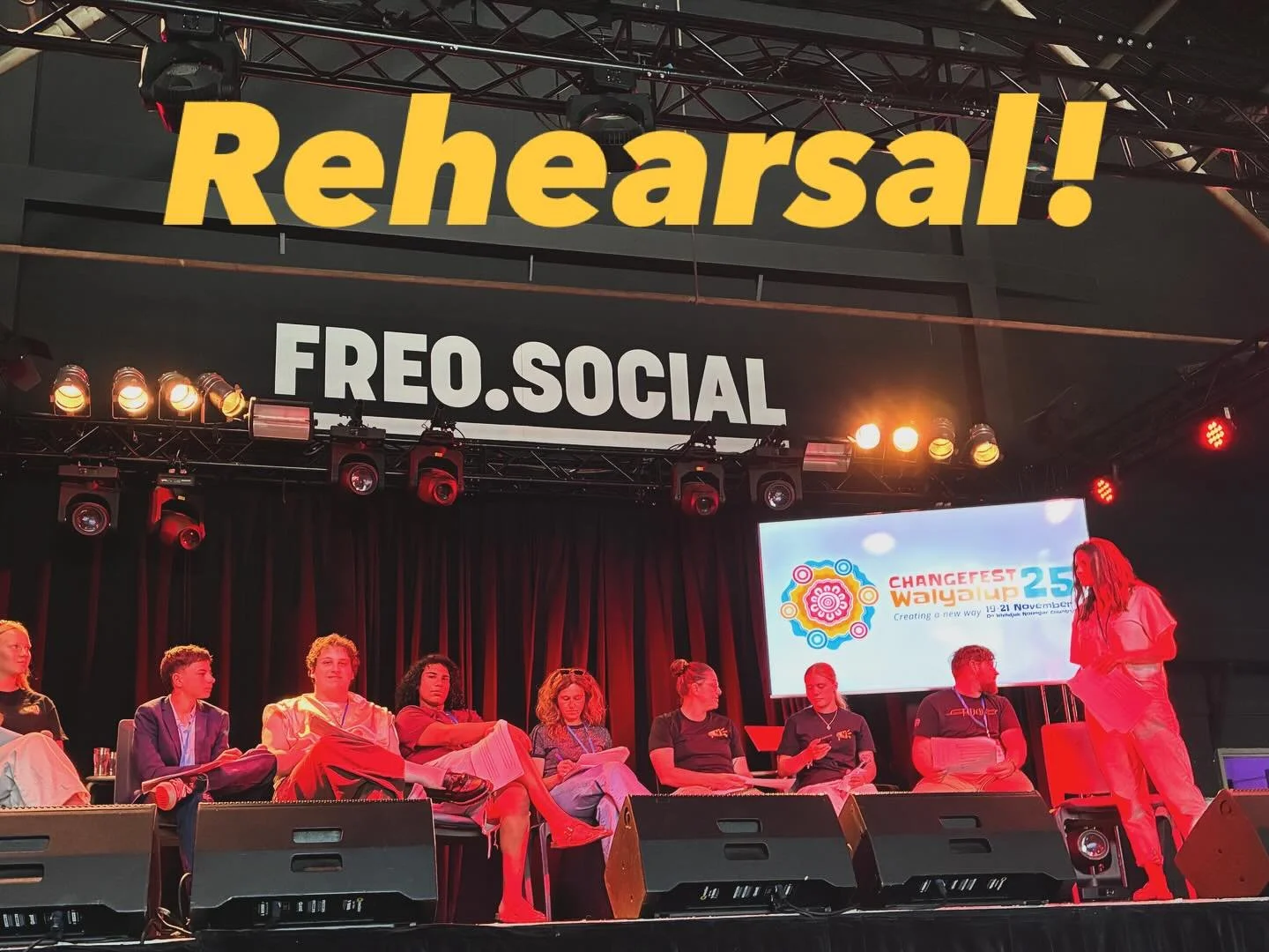 Rehearsal for the big moment! Thanks to everyone who made this happen. We&rsquo;re so grateful. 🥹