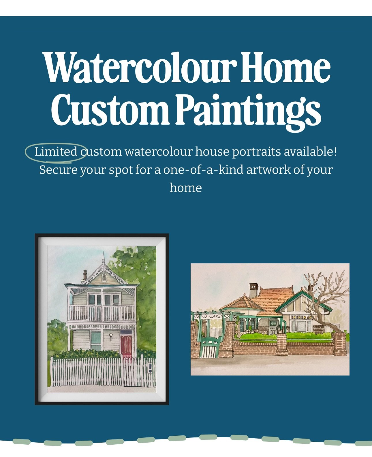 Okay so I said I was done with house portraits&hellip; but I&rsquo;m not 😂 🏡 🎨  I&rsquo;m just setting some boundaries this time so I&rsquo;m not juggling 5 at once 😅
From now on I&rsquo;ll be opening up just 2 spots a month so I can still paint 