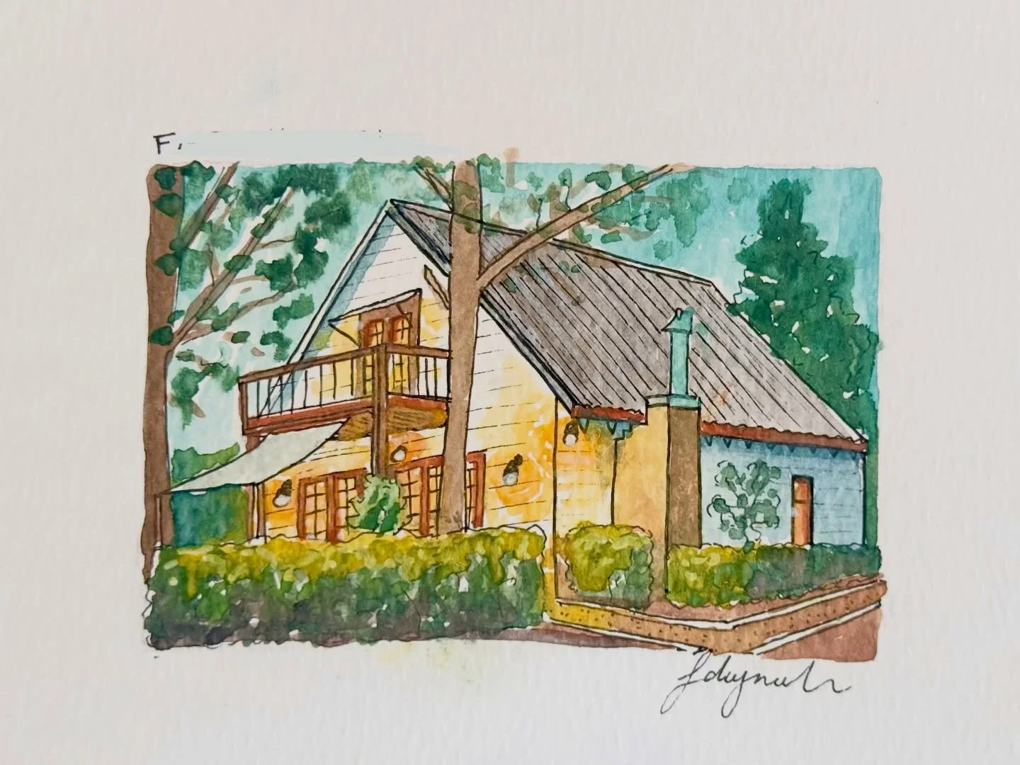 Mini house portrait as a Xmas gift 🏠 🎨 #painting #house #watercolour