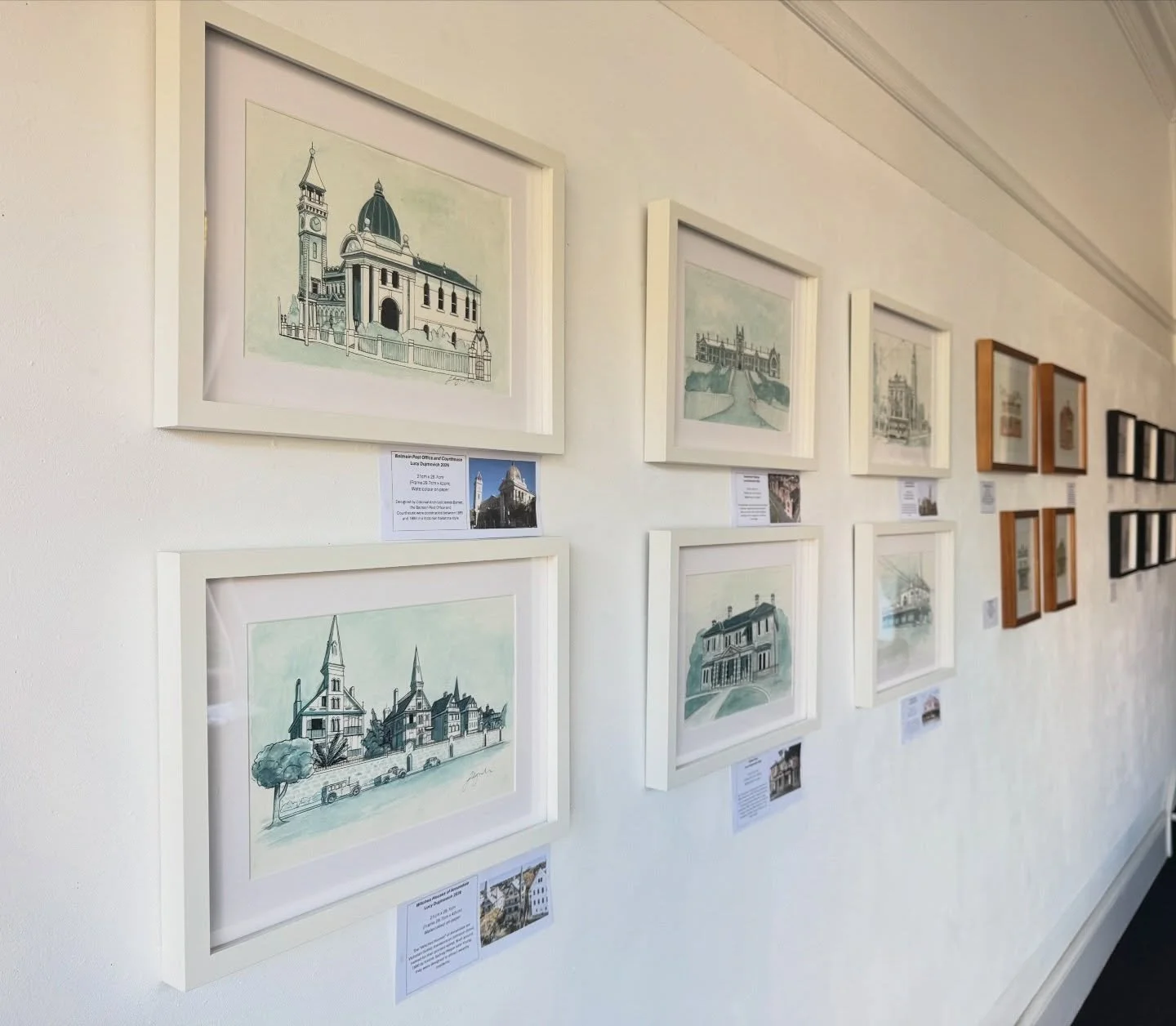Opening night tonight! Our exhibition is ready for launch tonight at The Corner Gallery in Stanmore 

Featuring @quokkascorner, @picket_fence_illustrations @lucydujmovich 

Buildings of Sydney&rsquo;s inner west 🏠 

#house #exhibition #gallery #wate