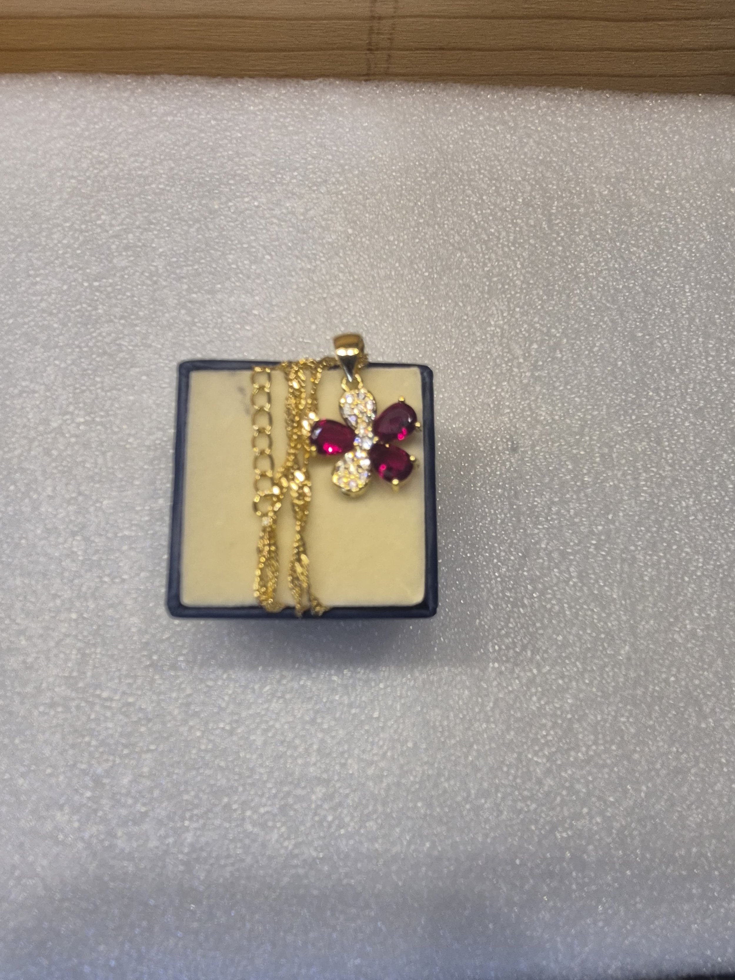 ER-011-N: Passion flower necklase & 18" chain $ 75. K