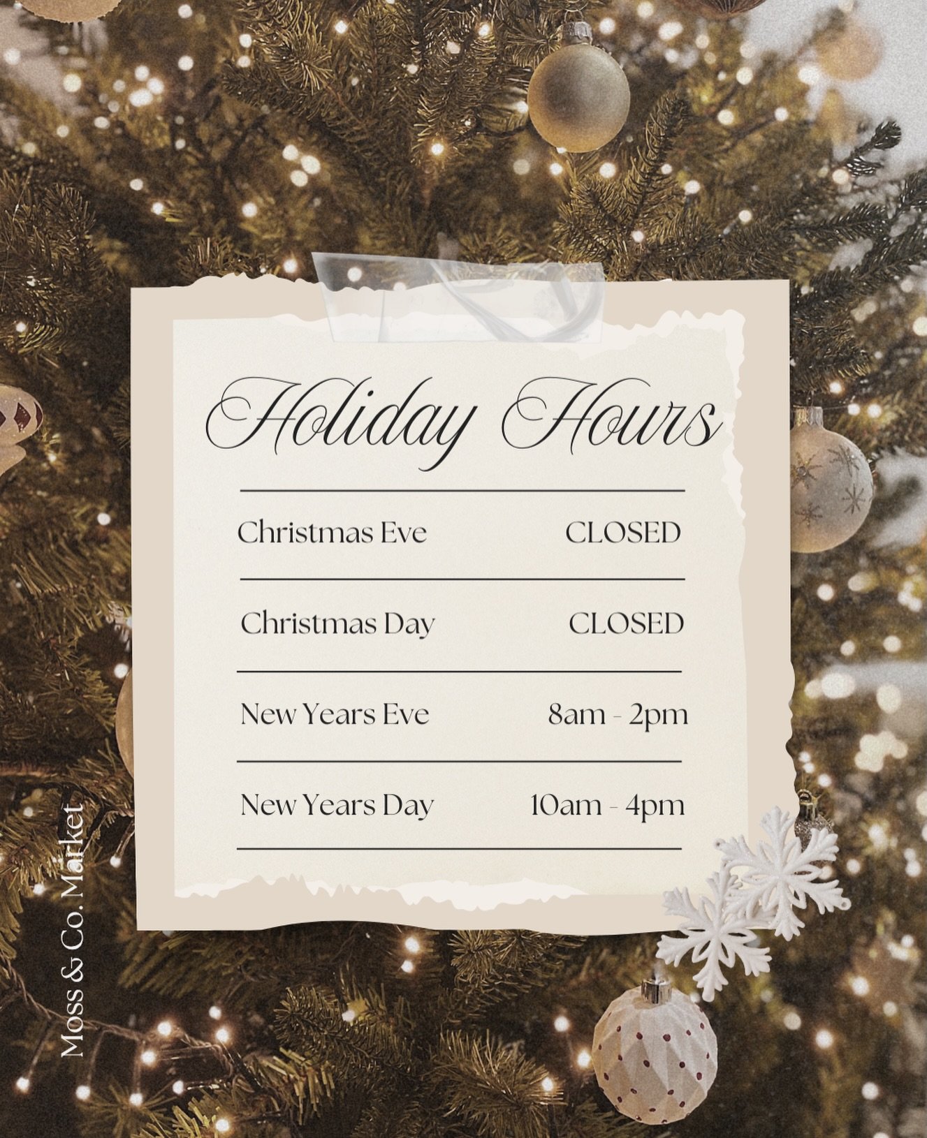 🎄❄️ Holiday Hours 
Please note our adjusted hours listed above. All other days we&rsquo;ll be open during our normal hours: 8am&ndash;6pm. Wishing you a joyful holiday season!

#holidayhours #shopsmall #craftcoffee #coffeeshop #boutique