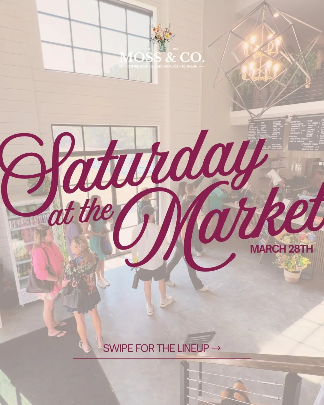 Saturdays are always sweeter with a market! ✨☕️

Come join us from 10am-3pm on March 28th for another vendor market at Moss &amp; Co in Montgomery, TX📍

@little_lake_homestead 
@b.woodworkstx 
@coveredboutiquepsalm3125 
@plexusworldwide 
@watershedj