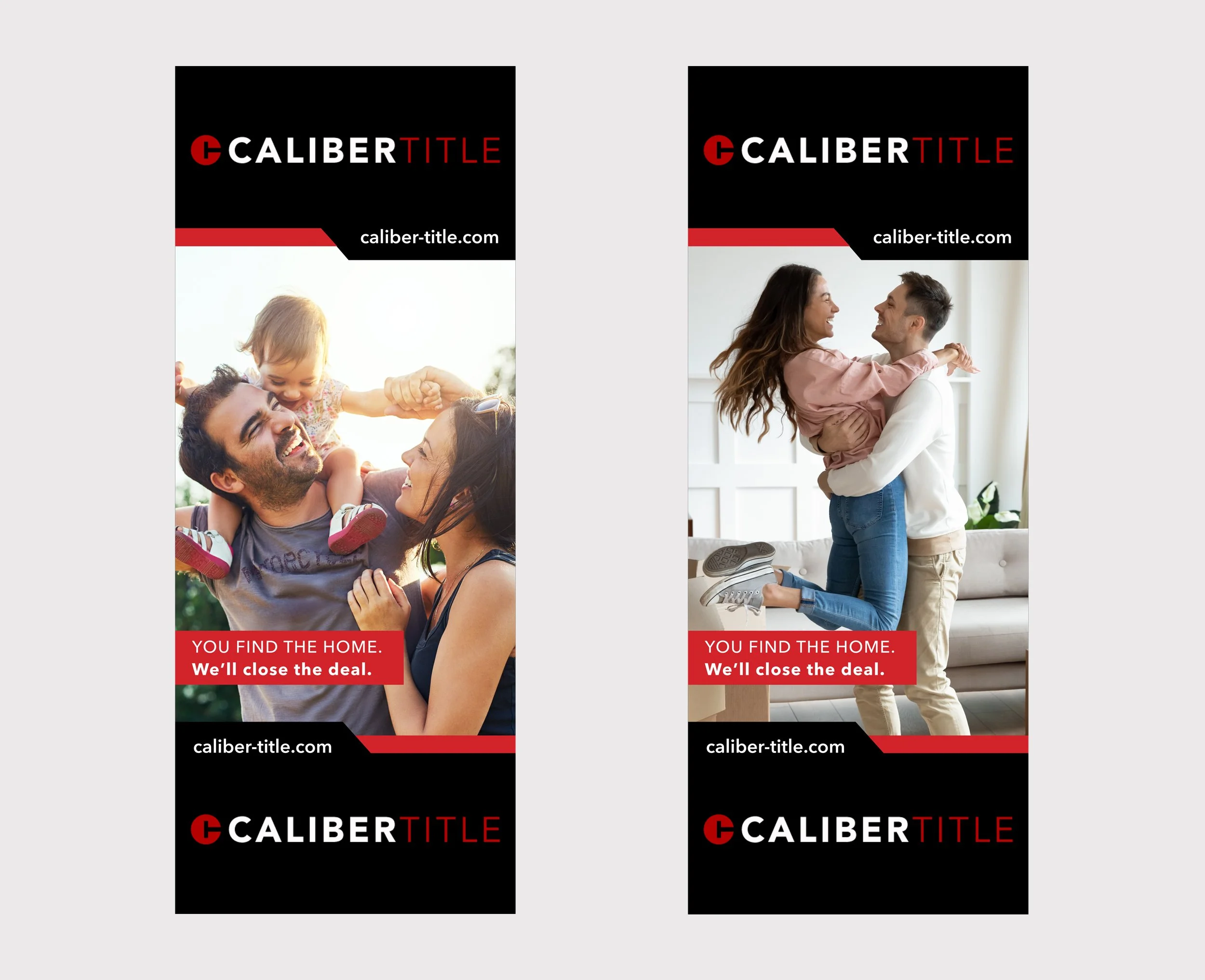 Pop-up banners for Caliber Title