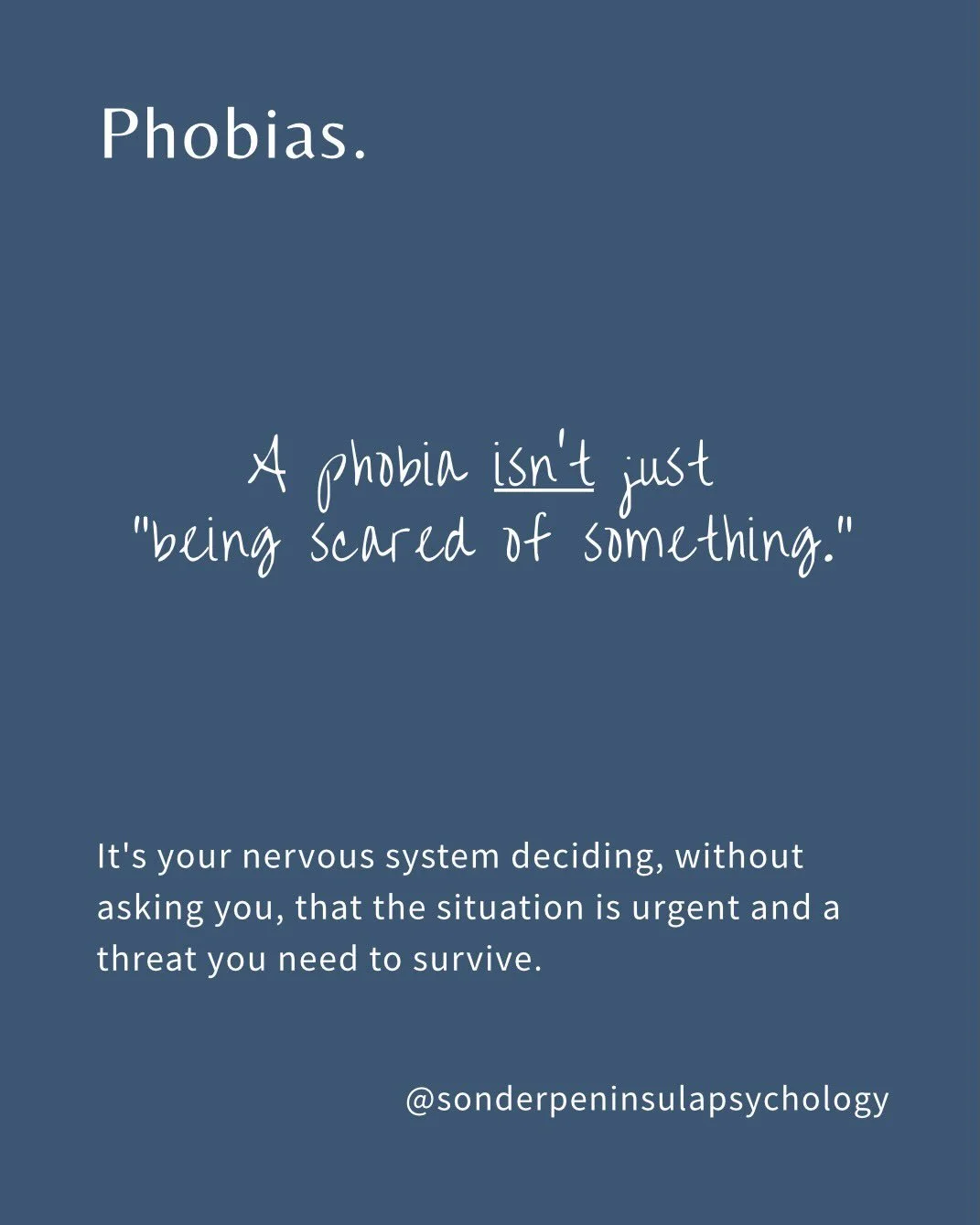 A phobia isn&rsquo;t &ldquo;being scared of something.&rdquo; It&rsquo;s your nervous system deciding, without asking you, that a situation is a threat to survive, not just a discomfort to tolerate.

That&rsquo;s why &ldquo;just don&rsquo;t think abo