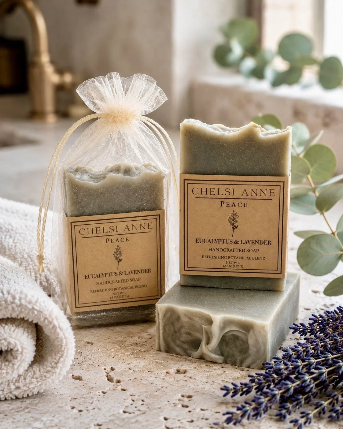 Peace - Eucalyptus, Lavender & Mint Bar Soap Chelsi Anne