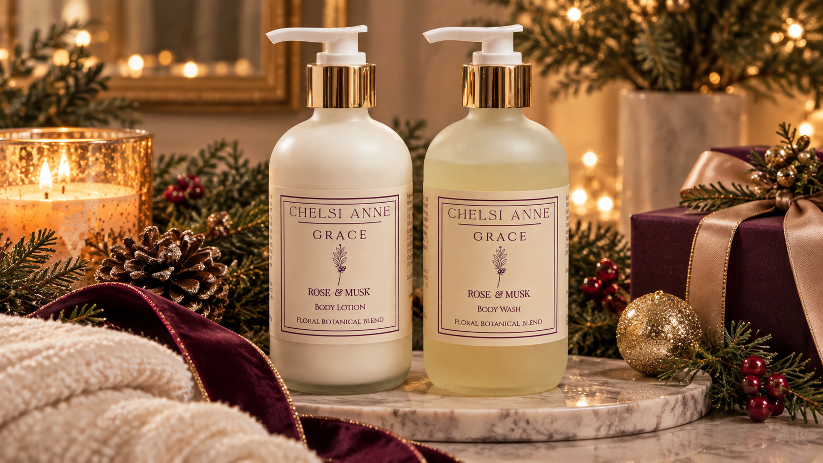 Rose Cashmere Body Wash Body Lotion