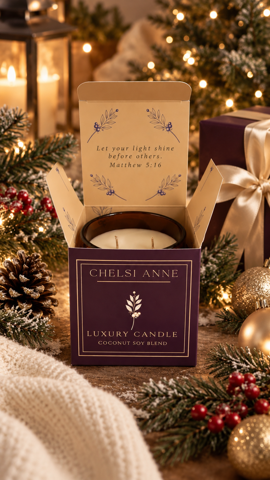 13 oz Holiday Scented Candle with Gift Box - You Choose Your Fragrance