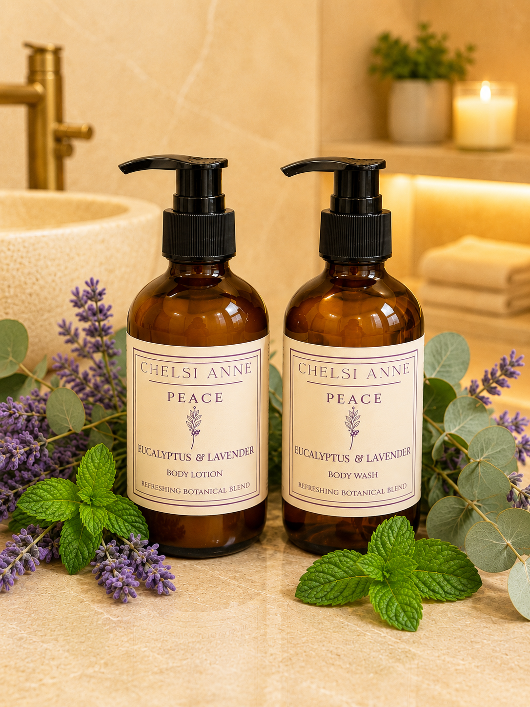 Peace Body Lotion and Body Wash by Chelsi Anne
