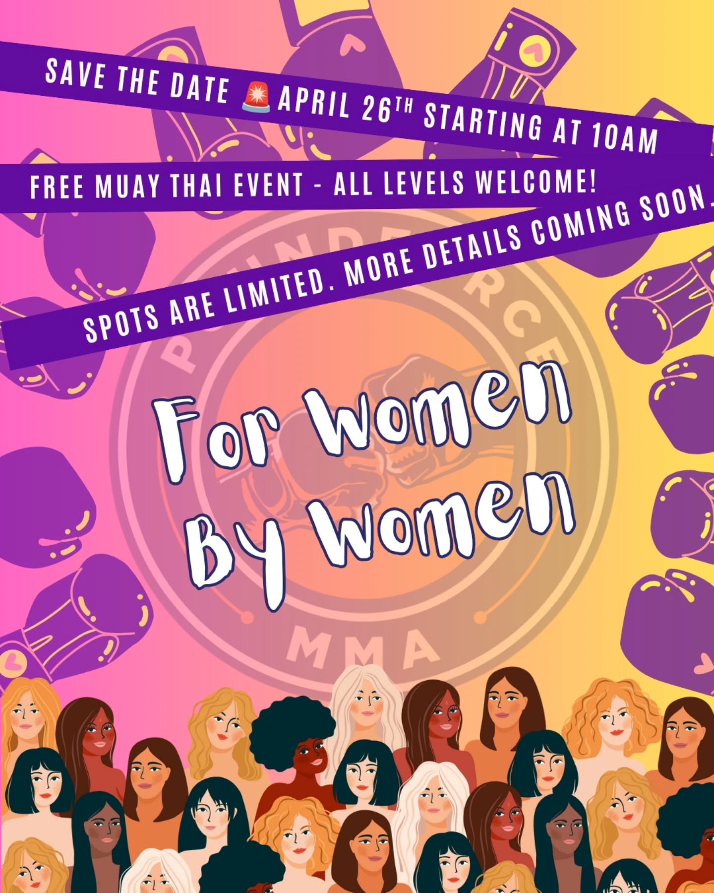 SAVE THE DATE 🚨

For Women, By Women.

We&rsquo;re hosting a special women-only Muay Thai event at POUNDFORCE.

No experience needed. Just come as you are.

🗓️ 26 April starting at 10am.

More details coming soon&hellip;

#muaythai #women-only #for