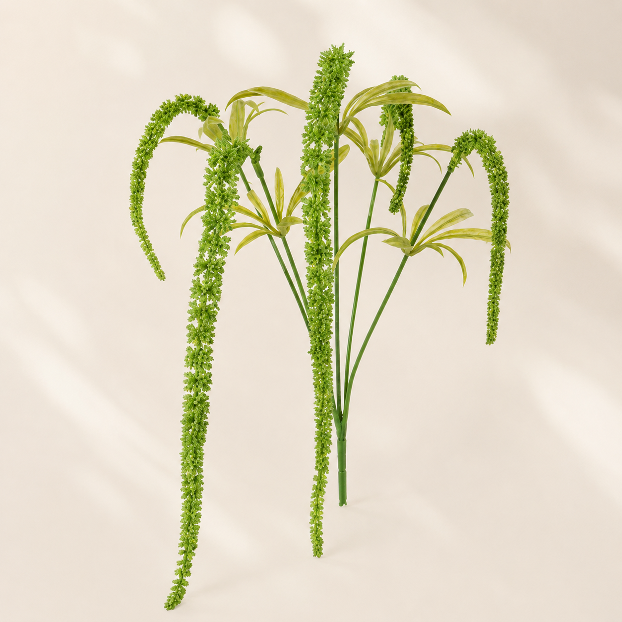 Artificial green amaranthus hanging stem, faux trailing greenery