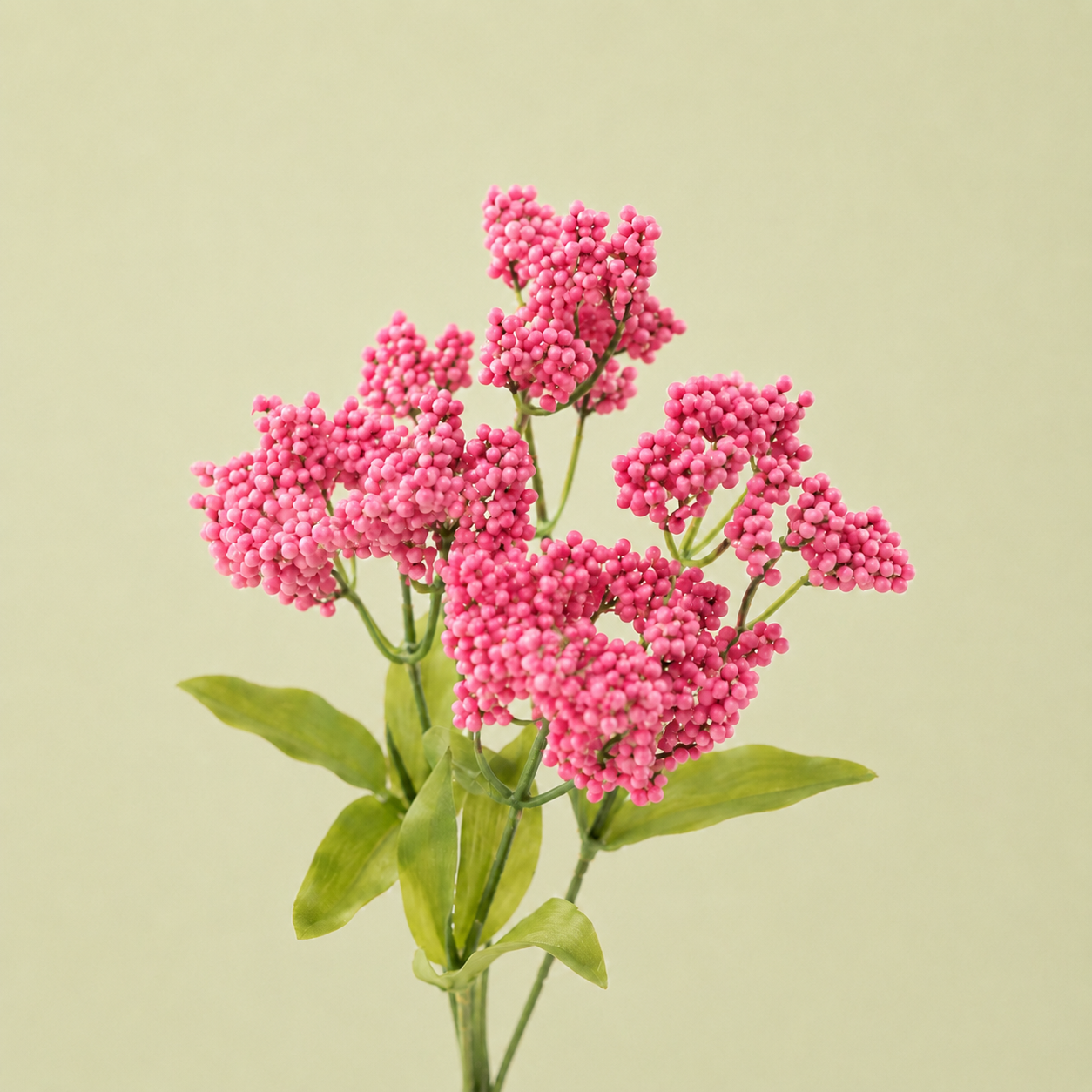 Artificial pink baby's breath stem, faux filler flower