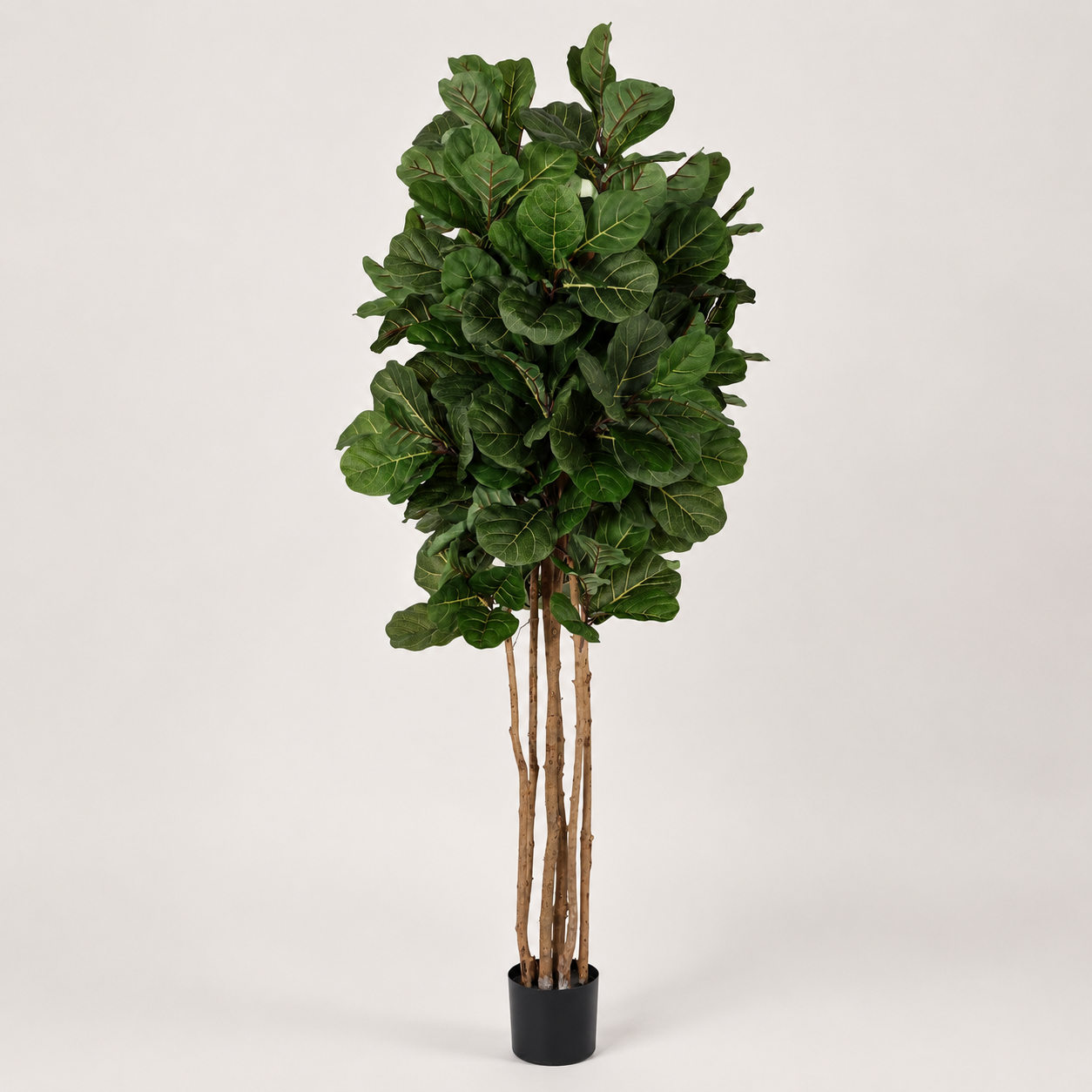 Artificial fiddle leaf fig tree with realistic green leaves for modern interior decoration
