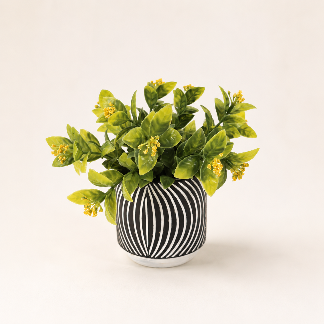 Artificial potted kalanchoe plant with realistic foliage for home and office décor