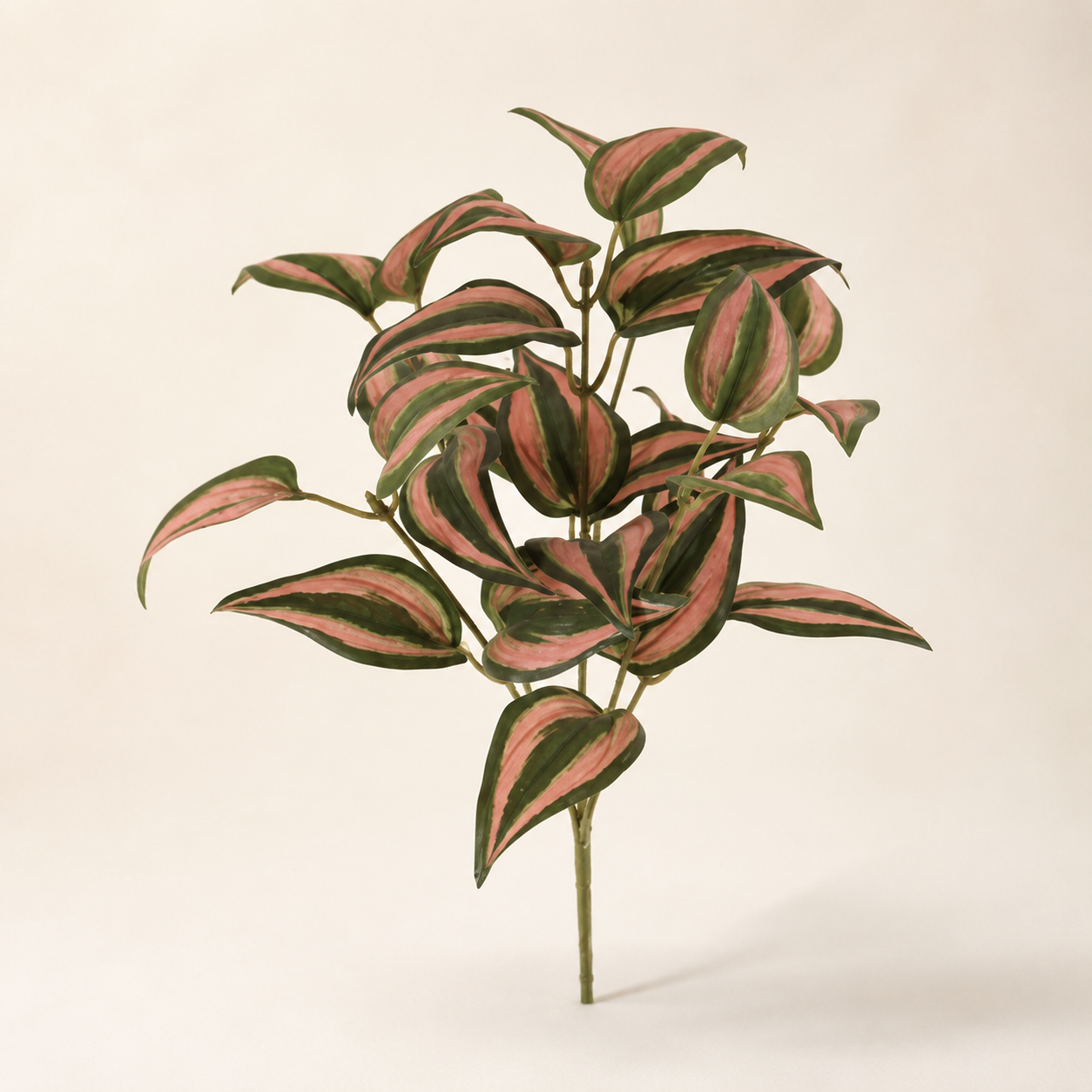 Artificial Tradescantia zebrina inchplant with striped pink and green leaves for indoor decoration