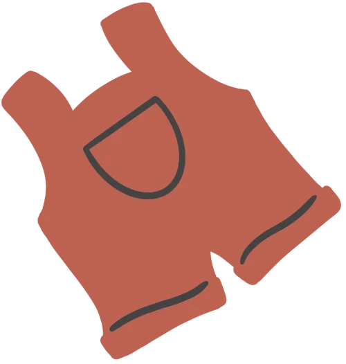 Illustration of a pair of brown leather work gloves.