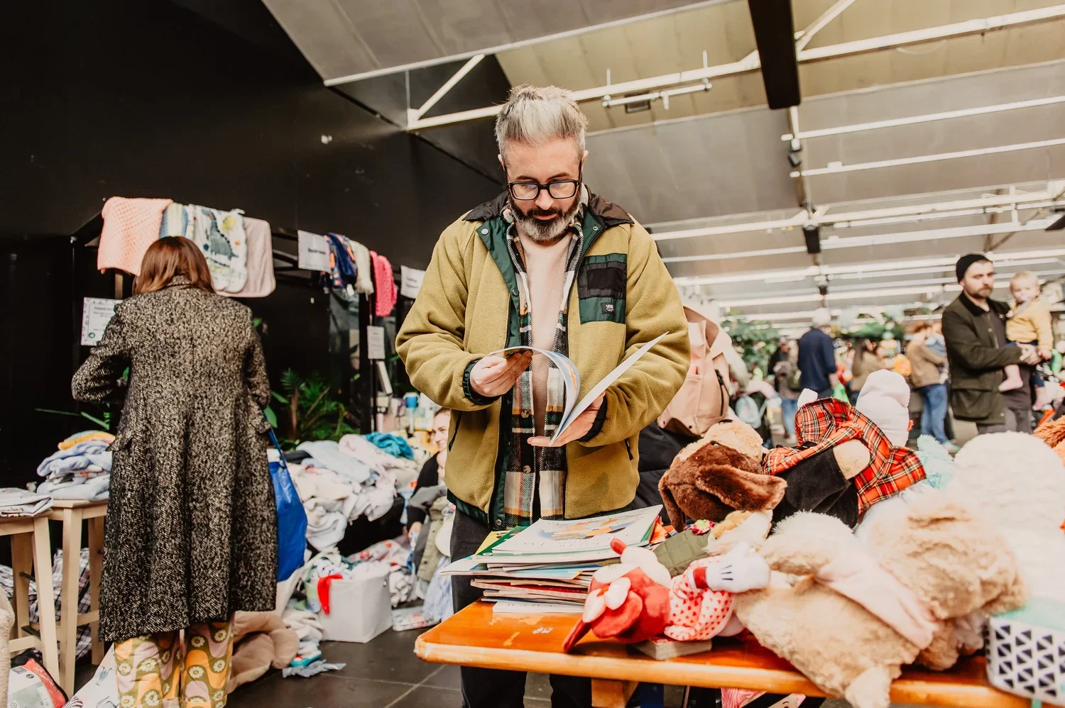 Browsing second-hand books at The Swap Day