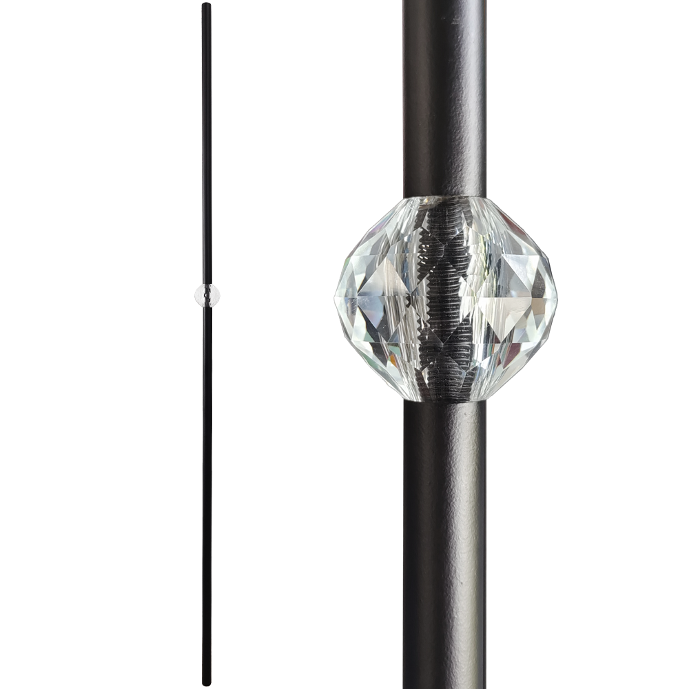 5/8" SINGLE CRYSTAL KNUCKLE ROUND BALUSTER