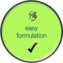 BubbleFect benefit badge: Easy formulation