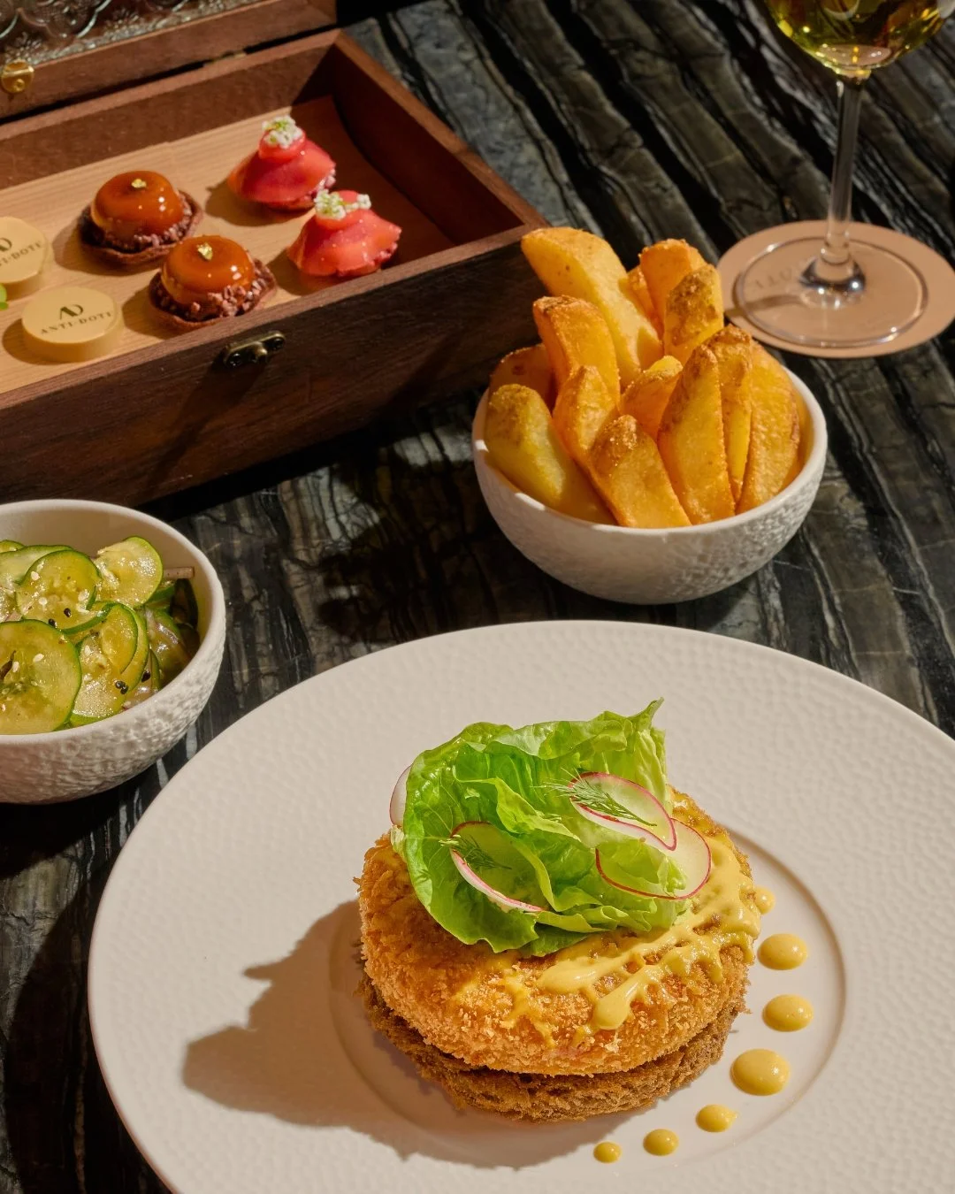 A refined midday indulgence awaits at ANTI:DOTE 

Discover a new lunch set menu featuring contemporary flavours, refined plates, and your choice of side and dessert &mdash; thoughtfully crafted for an effortless afternoon in the heart of the city.

L
