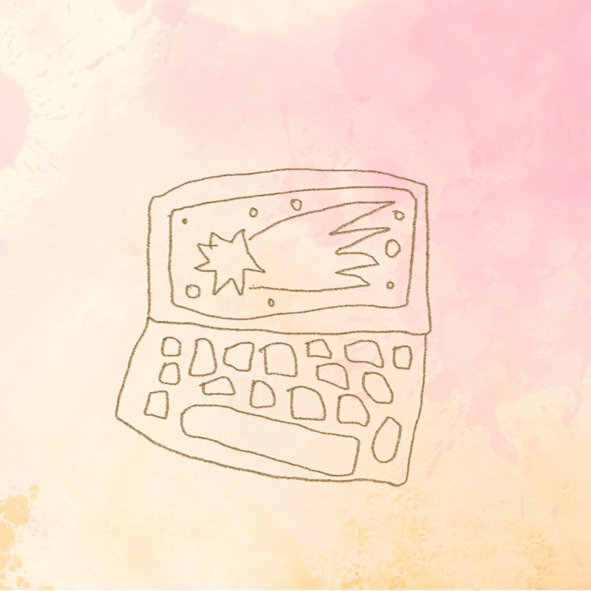 Kinderzeichnung laptop