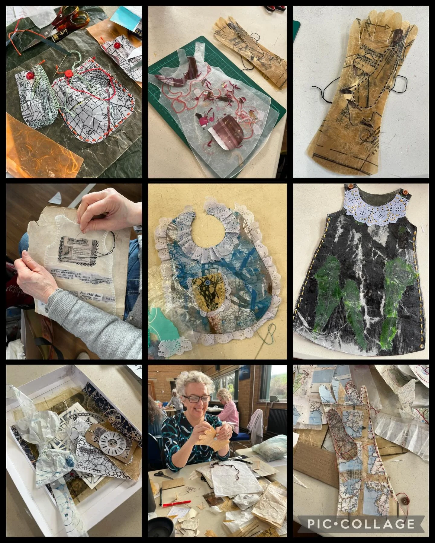 Thank you @paperjennifer for a wonderful workshop.  It was great to have time to experiment with different techniques and then develop them into unique paper garments in our own ways.  You were very generous sharing your techniques and samples with u