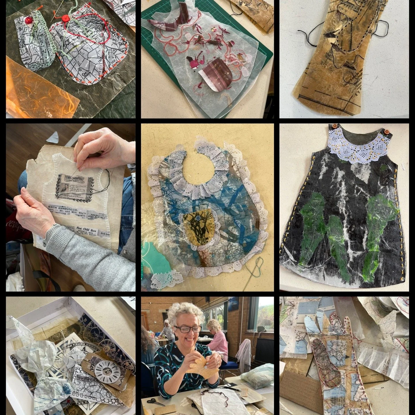 Thank you Jennifer Collier for a wonderful workshop. It was great to experiment with different techniques - here are some 'work in progress' snippets.