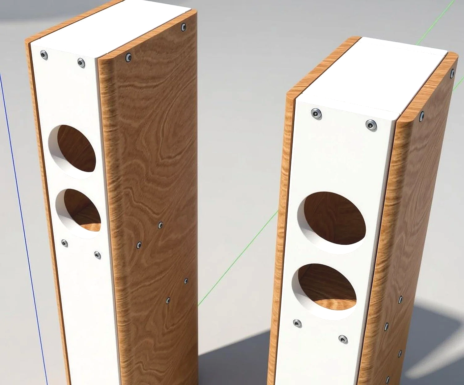 Angle view of #FourEightNeo with screws and panels