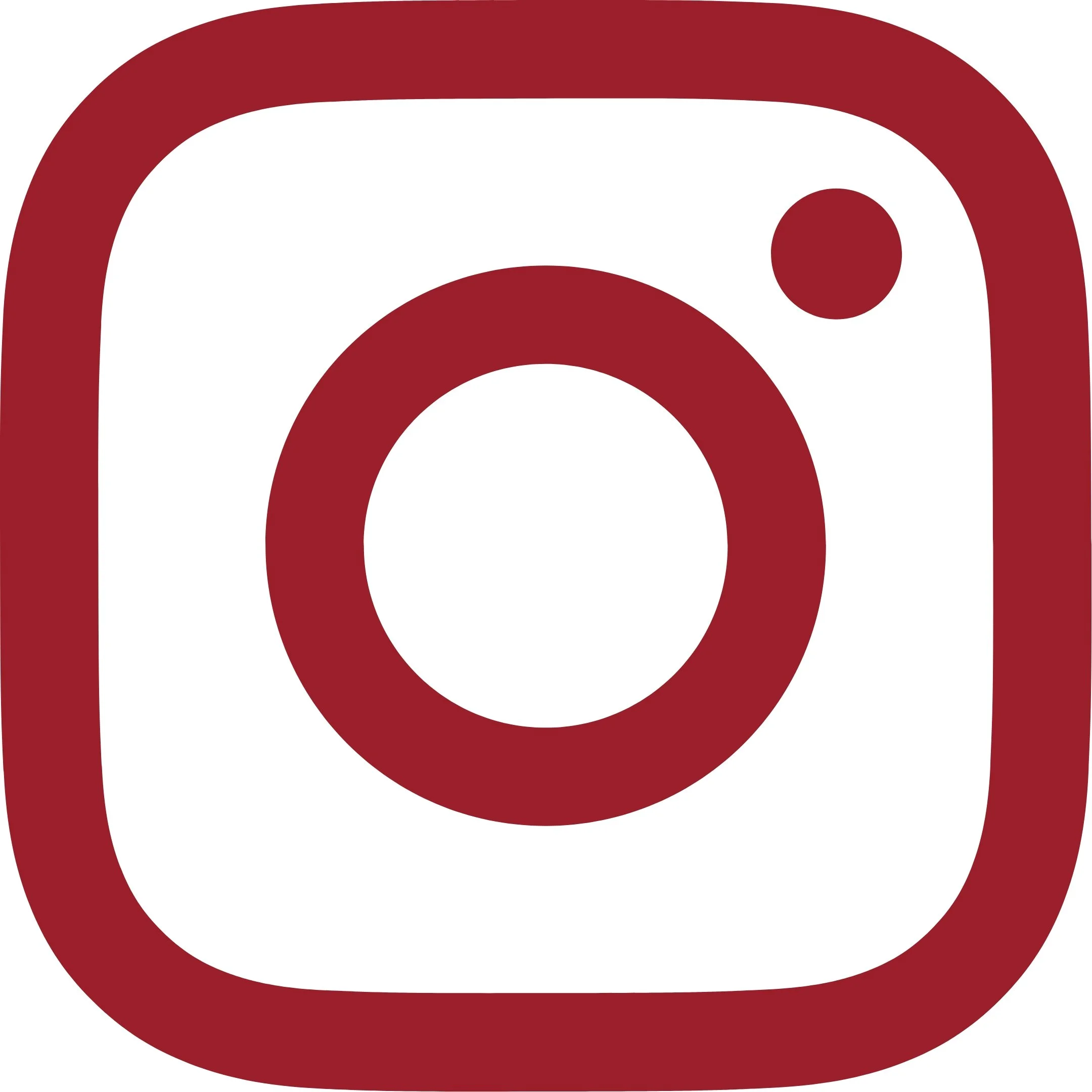 Instagram logo in maroon color. with white background