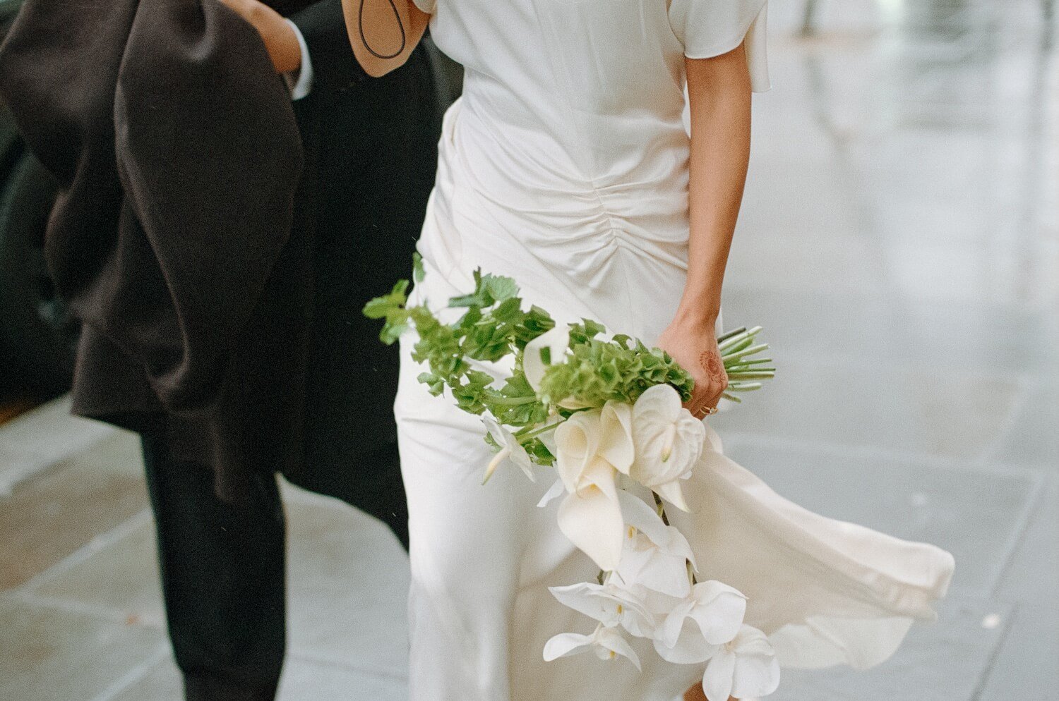 Curated Collection: white and green bridal bouquet