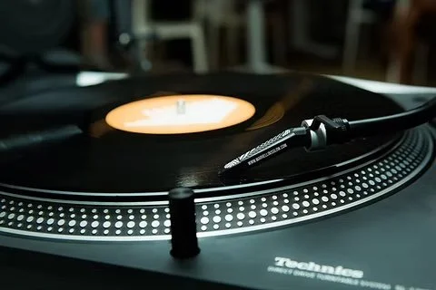 Technics SL-1210 turntable used by vinyl DJ's all over the world.