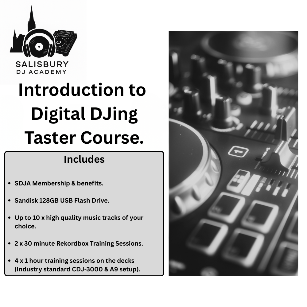 Introduction to Digital DJing (Taster Course - 4 x 1 Hour sessions + 2 x 30 minute Rekordbox sessions)