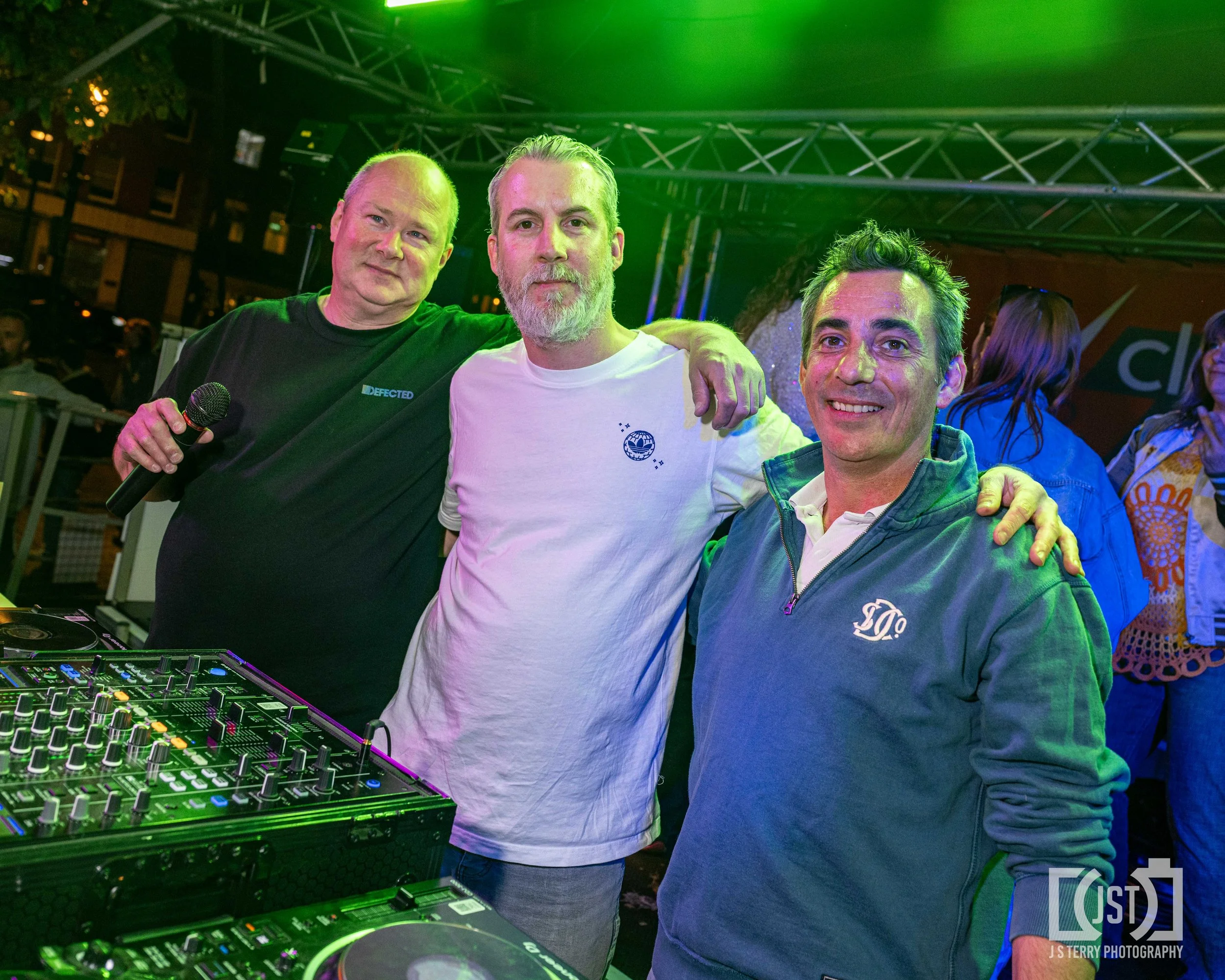 Darren Kidd, Steve Eyres & Kieran P at Party in the Square April 2026