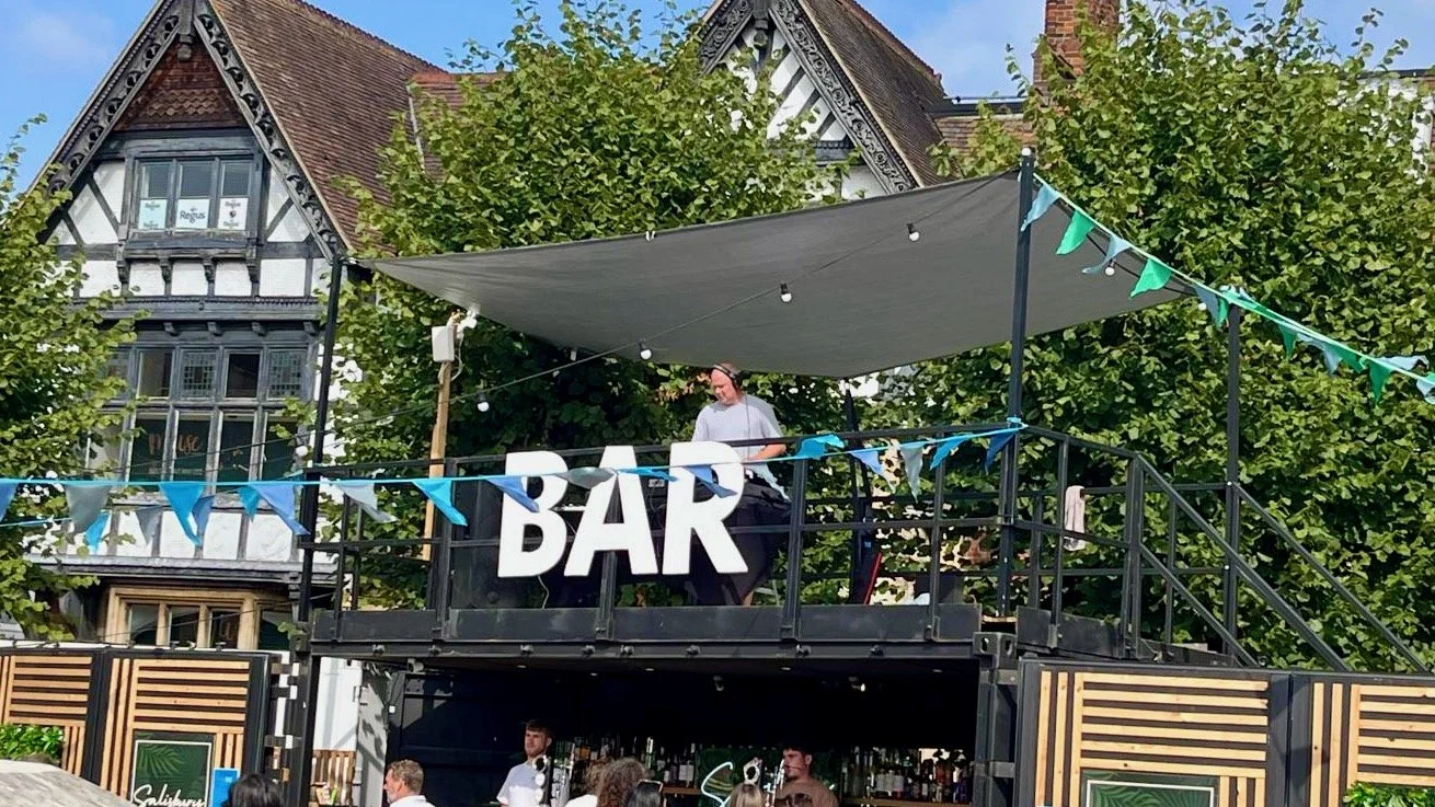 DJ Darren Kidd entertaining the crowds at Fayre in the Square 2025