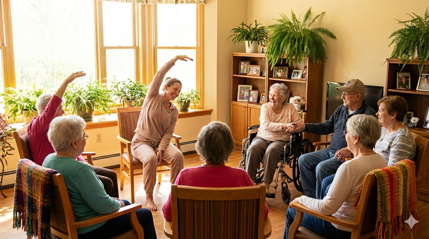 Gentle movement, lasting change: How yoga sparked new life in a nursing home