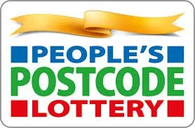 People's Postcode Lottery logo with blue, green, and red text on a white background