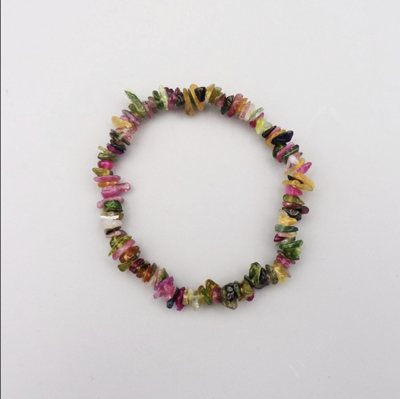 Watermelon Tourmaline Chip Bracelet