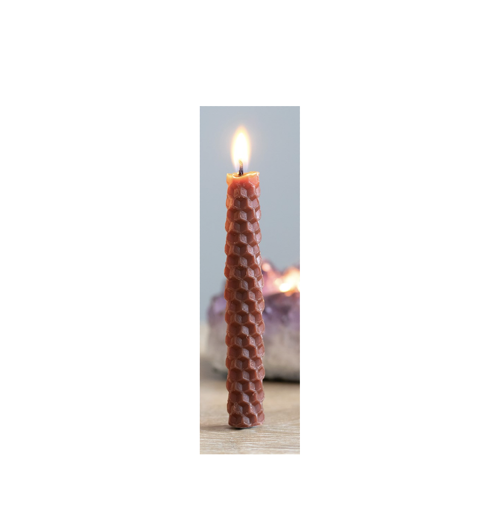 Brown Beeswax Candle