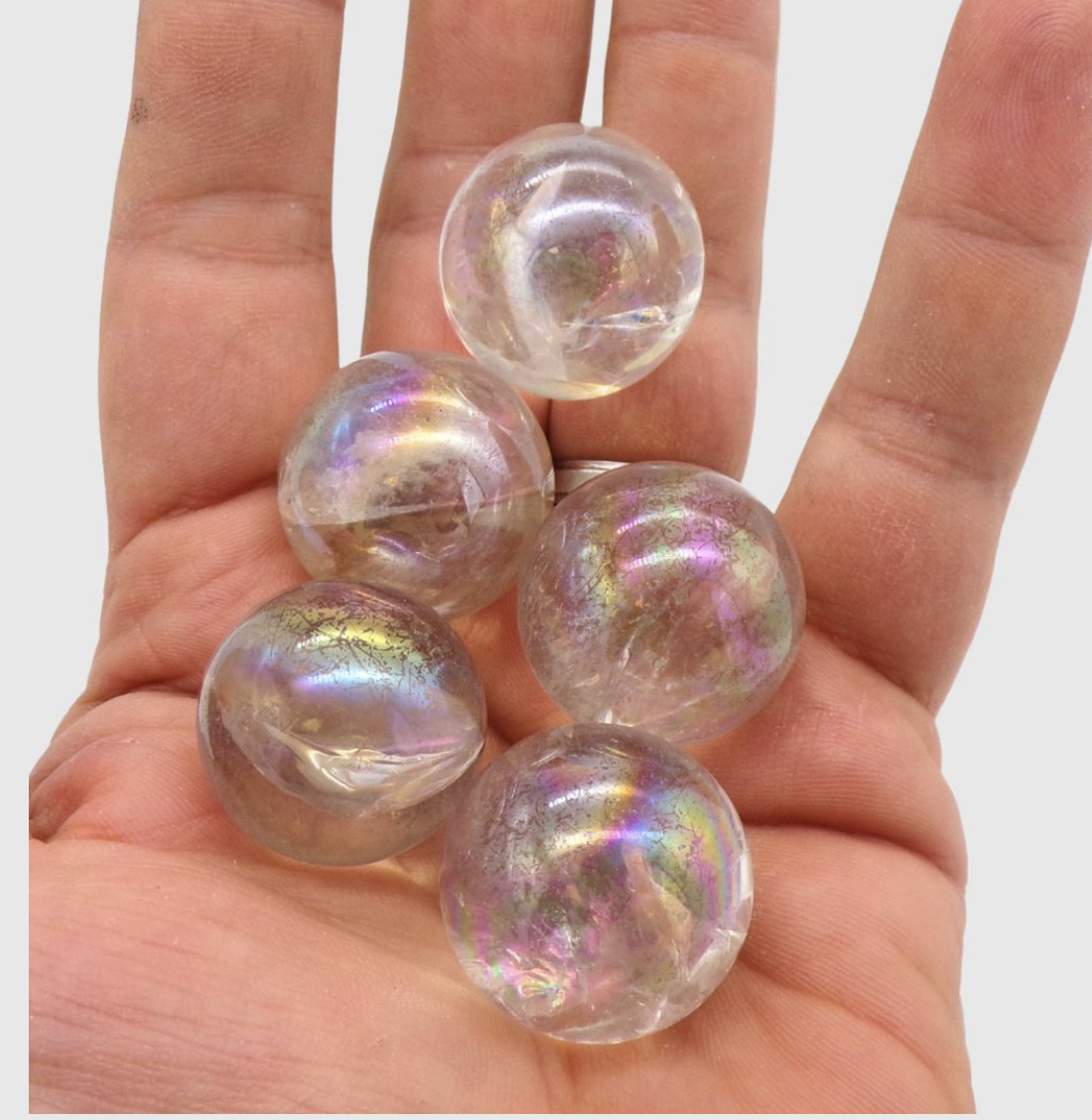 Aura quartz sphere medium