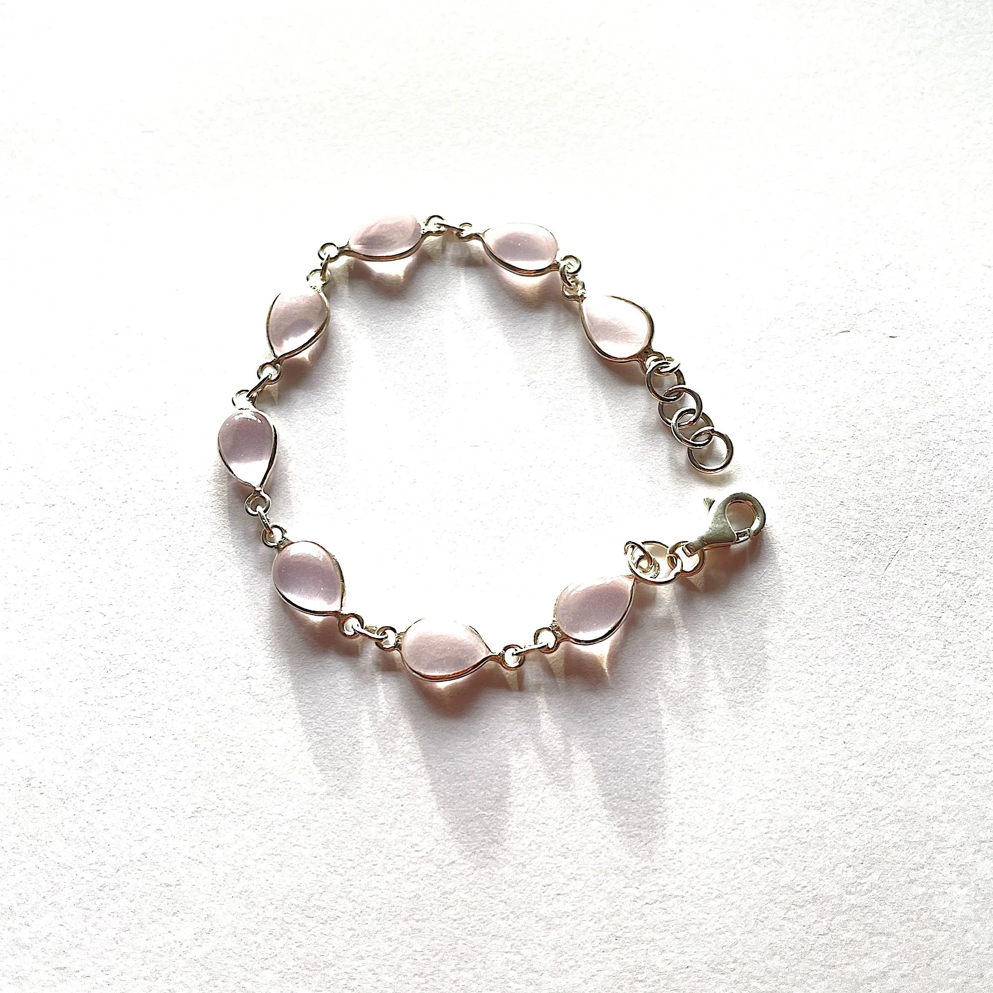 Rose Quartz Teardrop Bracelet