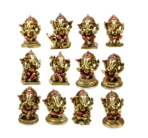 Ganesh Sitting Figurine Assorted
