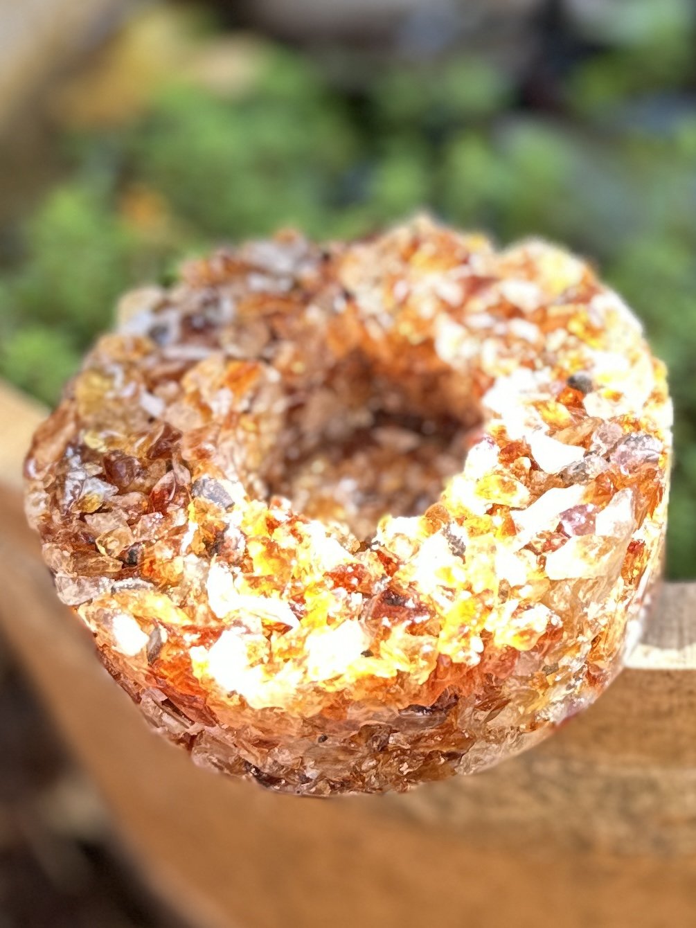 Citrine tea light Holder