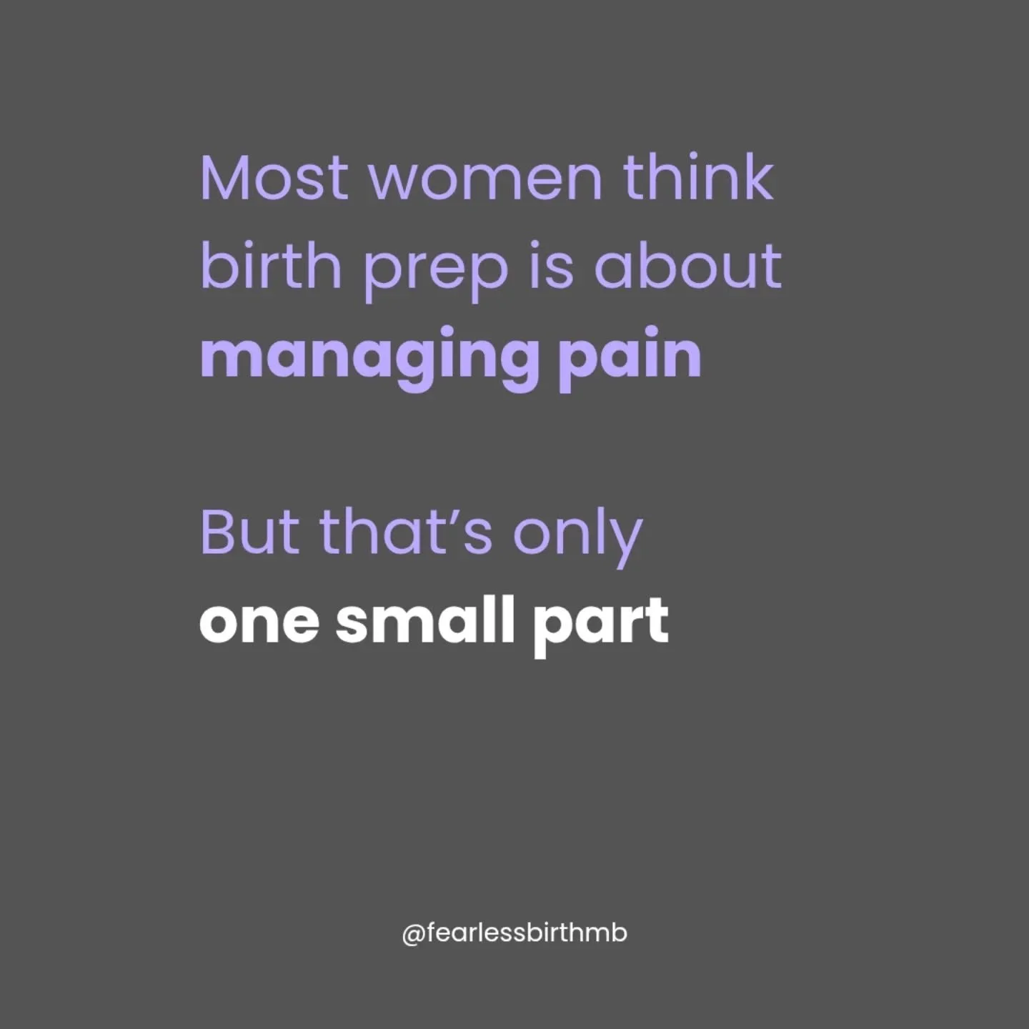 Women deserve better birth preparation than:
&ldquo;Here&rsquo;s how to cope with contractions.&rdquo;

Birth preparation should help you feel informed, supported, and confident in your choices, too.

Follow @fearlessbirthmb for evidence-based birth 