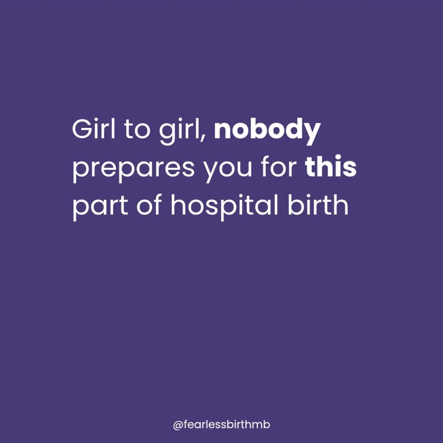 Many women don&rsquo;t realize how much routine hospital policies can shape their labour experience.

They don&rsquo;t realize how much subtle pressure exists in birth until after the fact.

A lot of the time, hospitals are simply following routine p