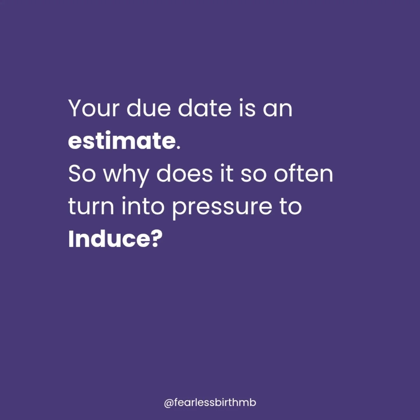 Your due date is an estimate, not a deadline, yet many women are made to feel like they've reached a cutoff once that date arrives.

The topic of induction has become so normalized in maternity care that many women simply expect it.

Many women even 