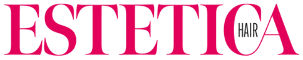 A stylized logo with the word 'Estetica' in large pink letters, incorporating the word 'Hair' in a smaller black circle within the design.