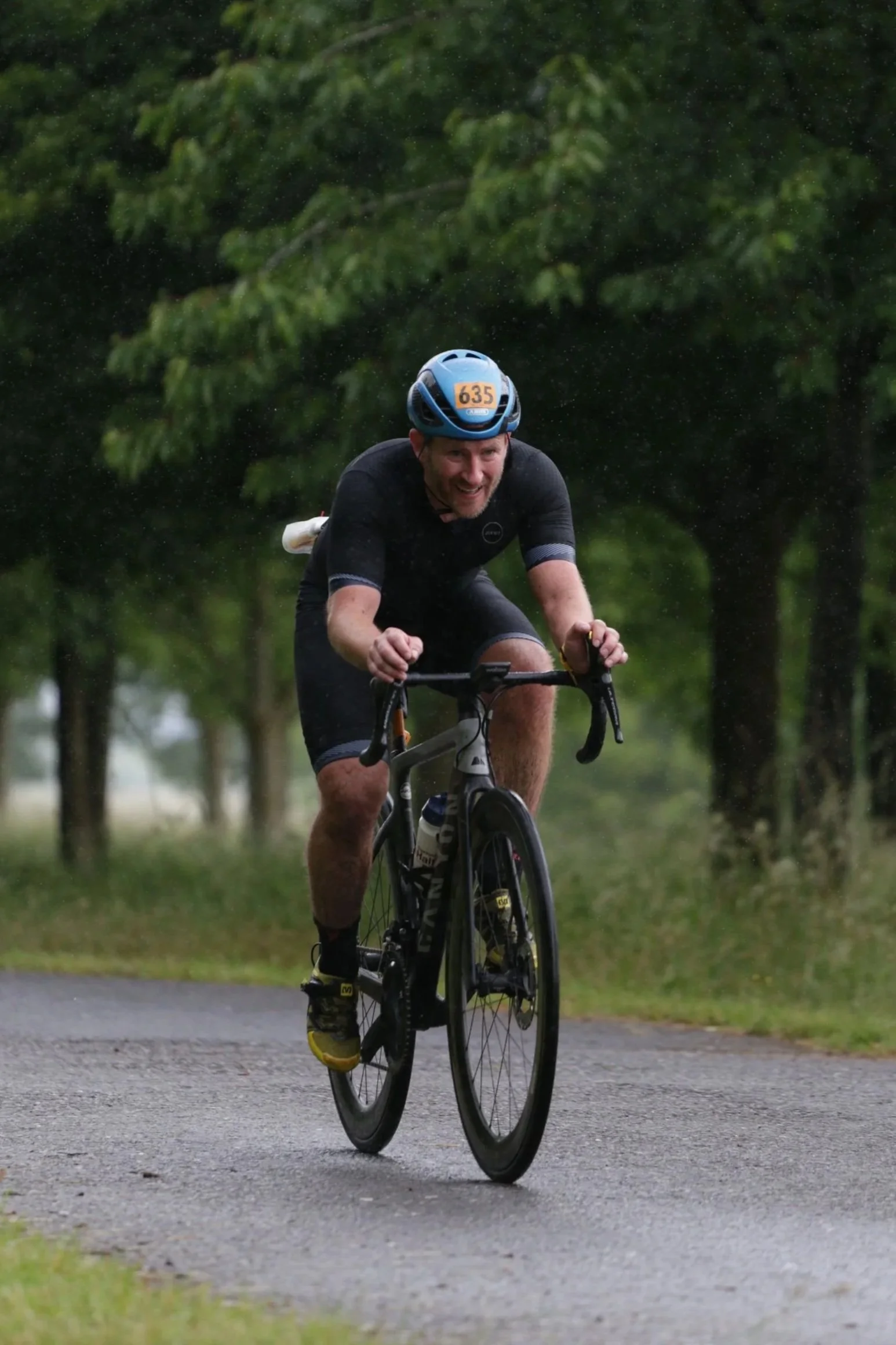 Triathlete on a bicycle