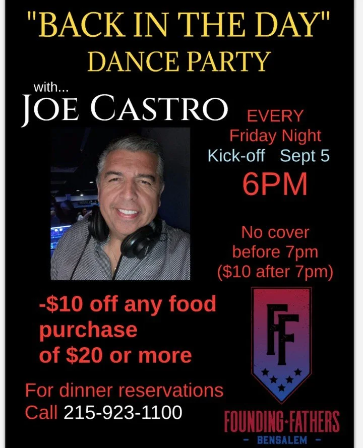 🎶 Get ready to groove, because DJ Joe Castro is bringing the party every Friday at 6 PM! 🎉 No cover before 7 PM means more money for drinks and dancing! Let&rsquo;s relive those golden oldies together&mdash;bring your friends, your best moves, and 