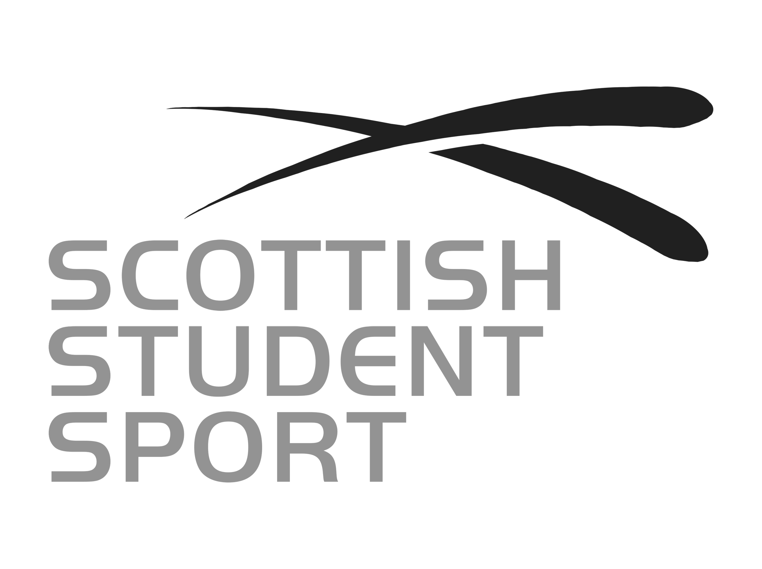 A logo for Scottish Student Sport featuring stylized black lines above the text.