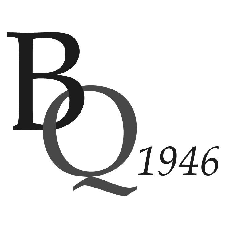 Black and white logo with large overlapping letters and the year 1946.